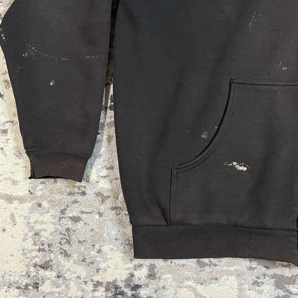 Carhartt Hoodie J149 BLK Men XLT Thermal Lined Full Zip Sweatshirt Jacket Faded - Picture 11 of 14